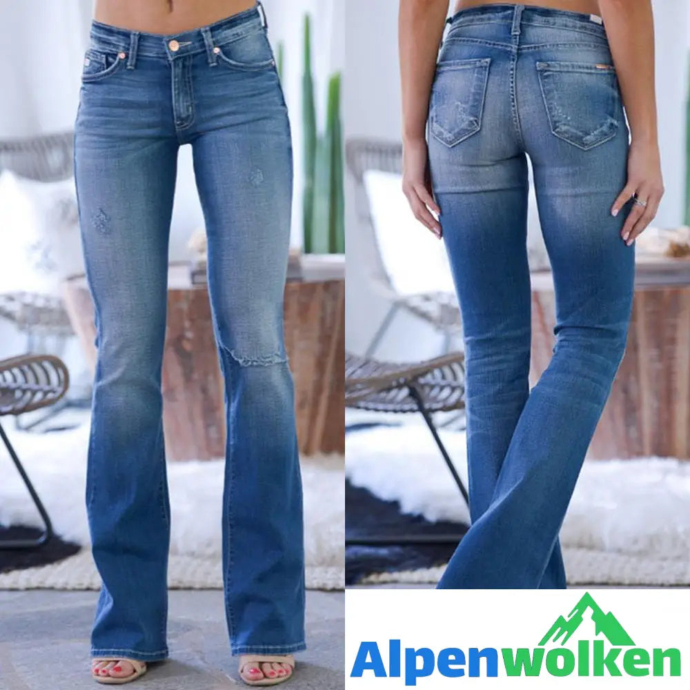 Alpenwolken - 70s Elatische Hip-up Jeans