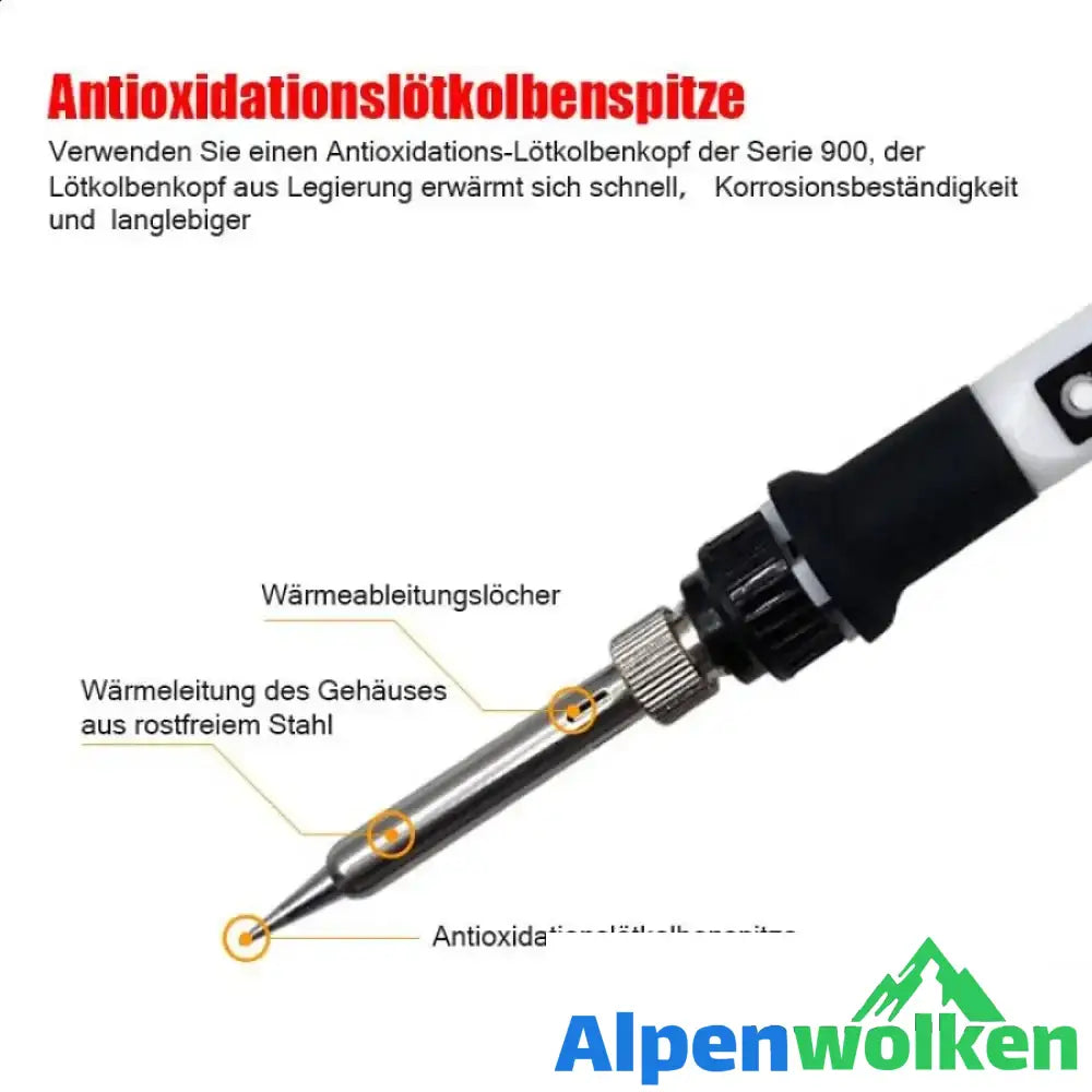 Alpenwolken - 800W Digitalanzeigethermostat elektrisches Bügeleisen