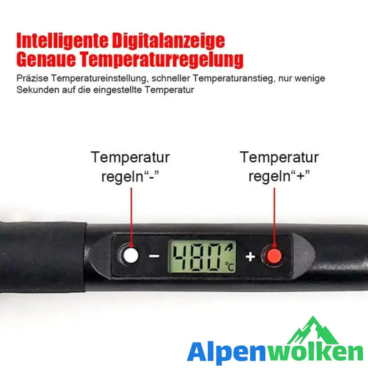 Alpenwolken - 800W Digitalanzeigethermostat elektrisches Bügeleisen