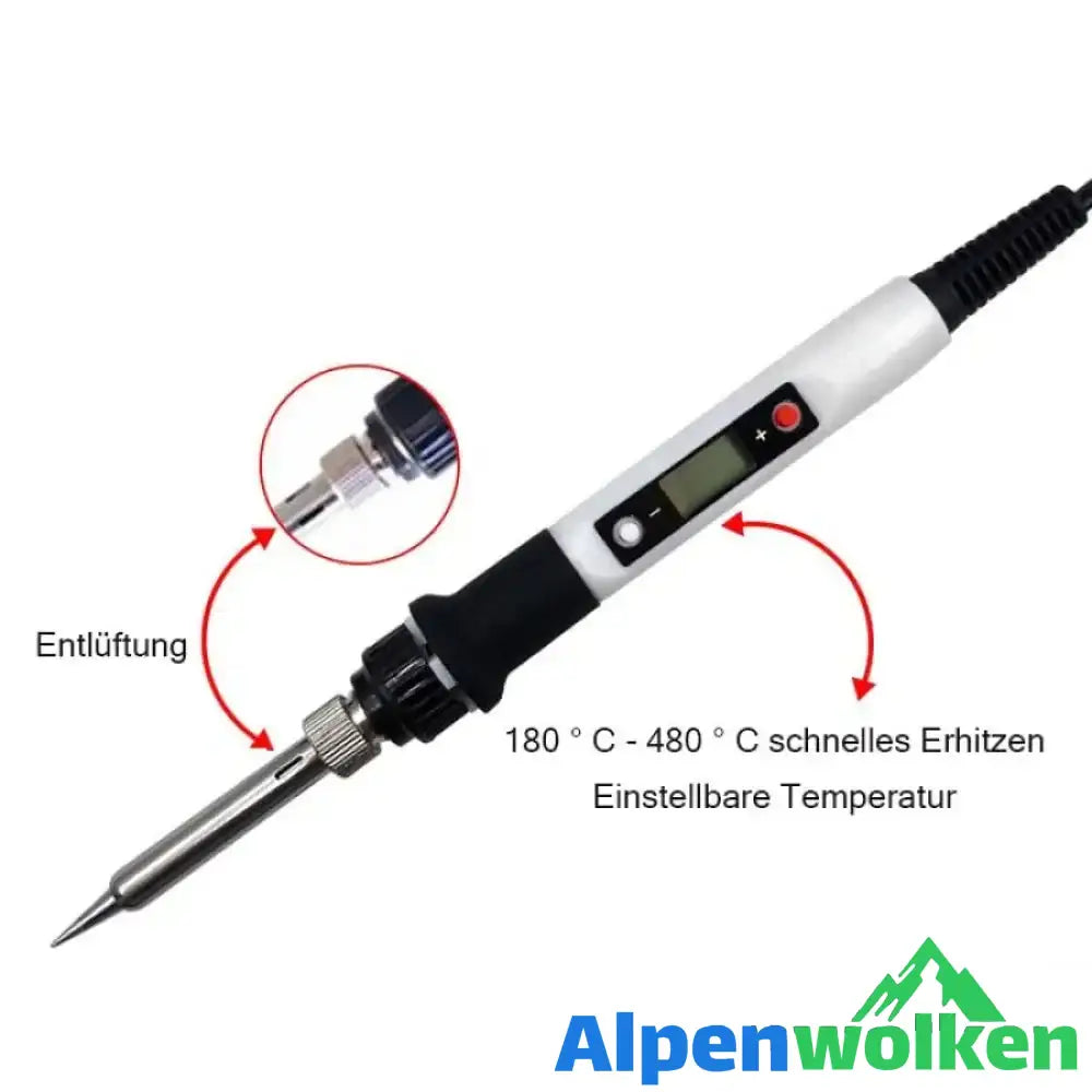 Alpenwolken - 800W Digitalanzeigethermostat elektrisches Bügeleisen