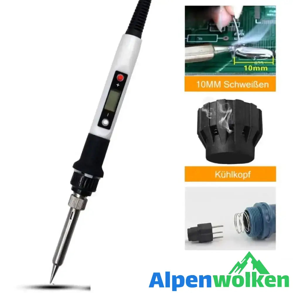 Alpenwolken - 800W Digitalanzeigethermostat elektrisches Bügeleisen