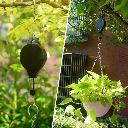 Alpenwolken - Einziehbarer Haken, Pflanze Seilzug für Garten Töpfe und Vogel-Feeder