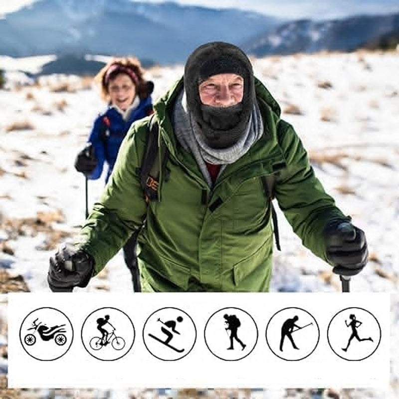 Alpenwolken - Warme Plüsch-Fahrradhaube