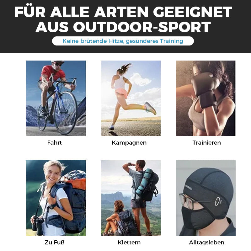 Alpenwolken - Gesichtsschutz-Fahrradhaube aus Eisseide