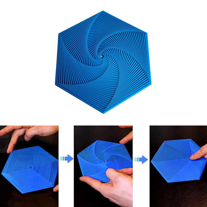 Alpenwolken - 🌀3D-gedrucktes Fraktal-Fidget-Sechseck