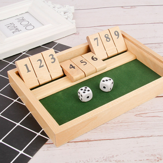 Alpenwolken - „Shut The Box“-Spiel – Lustiges Tisch-Mathespiel für Erwachsene und Kinder