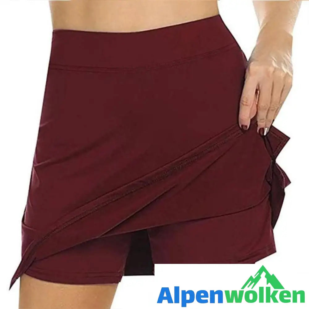 Alpenwolken - A-förmige kurze Hose im Rock mit Tasche