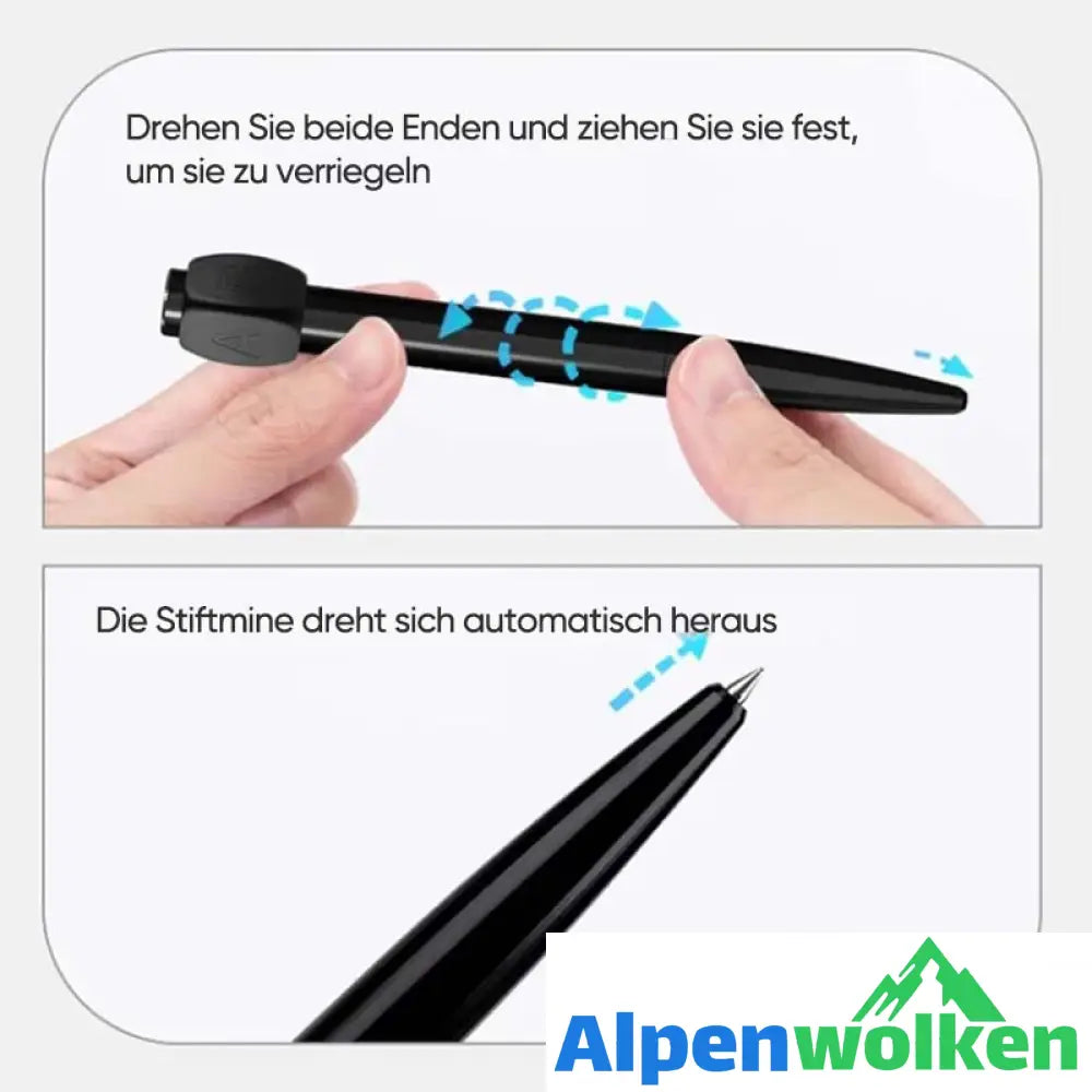 Alpenwolken - ABCD Rotierender Schwarzer Gelstift