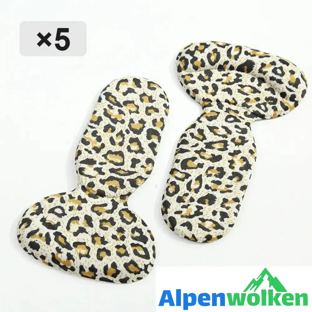 Alpenwolken - Abriebfestes Fersenpolster aus Schwamm Leopard 5 Paare