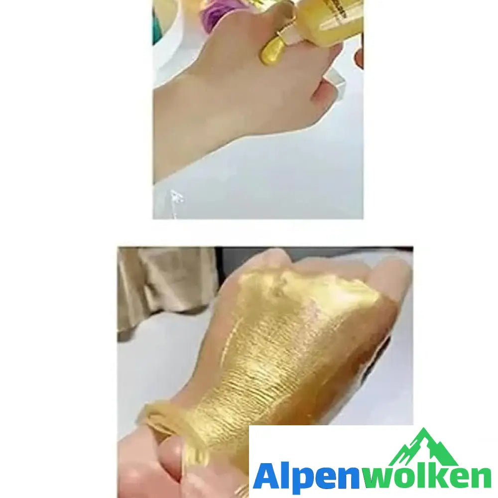 Alpenwolken - Abziehmaske mit Goldfolie