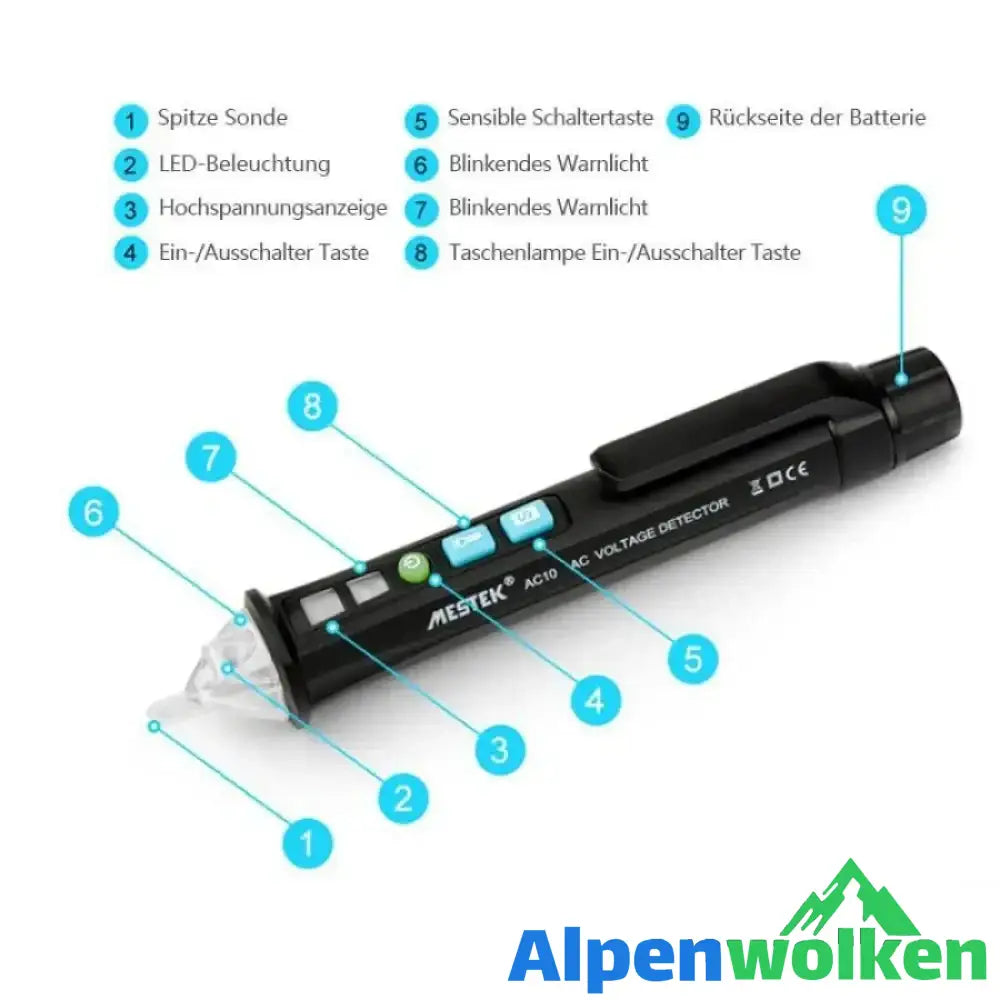 Alpenwolken - AC10 Intelligenter Spannungsprüfer