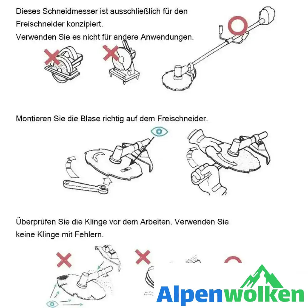 Alpenwolken - 🌿ägeblatt aus Rasenmäherlegierung🌿