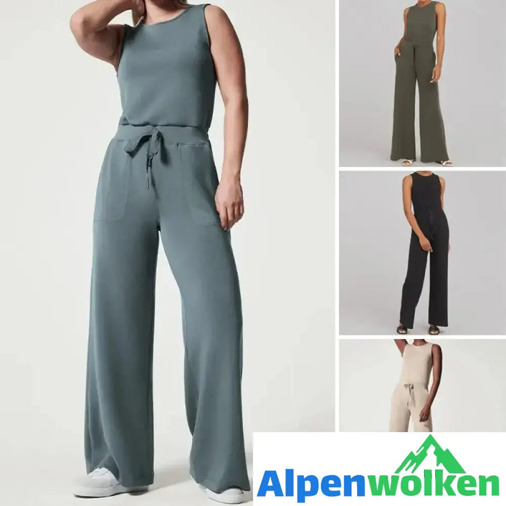 Alpenwolken - Ärmelloser einfarbiger Overall | festival outfit