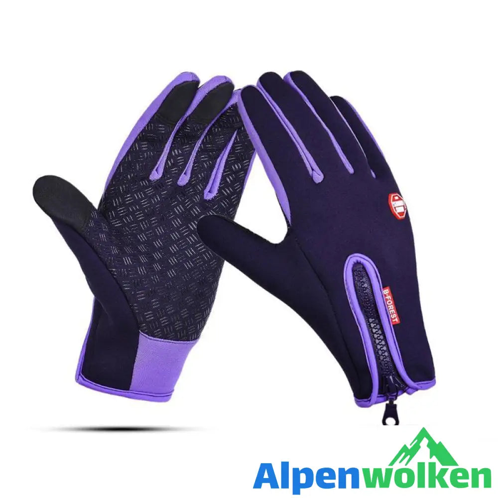 Alpenwolken - (🔥Aktion am letzten Tag🔥)Premiume warme winddichte wasserdichte Touchscreen Handschuhe Unisex Violett