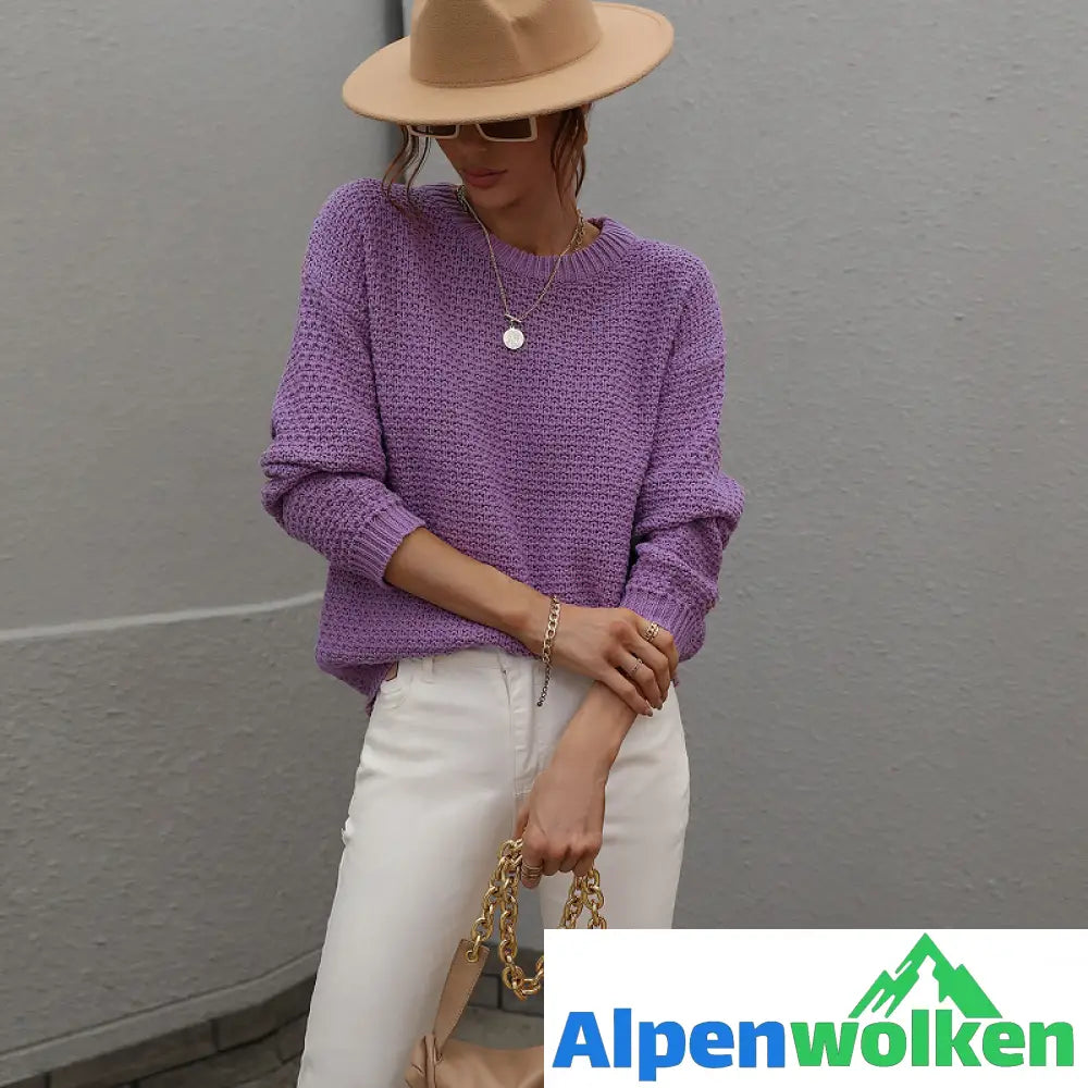 Alpenwolken - All-Match-Pullover mit Rundhalsausschnitt