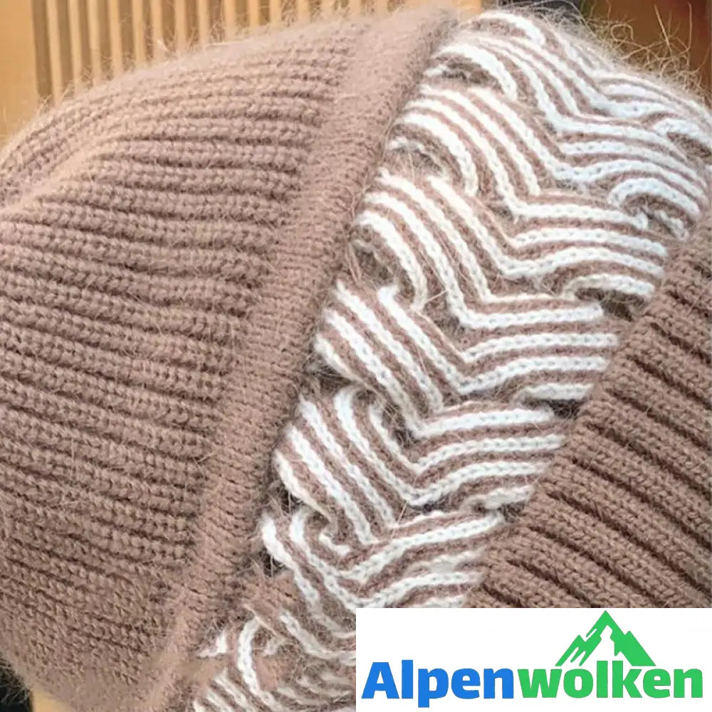 Alpenwolken - All-Match süßer gestrickter dicker Hutschal