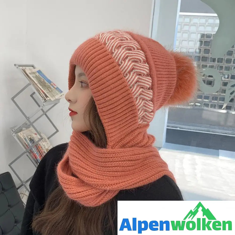 Alpenwolken - All-Match süßer gestrickter dicker Hutschal