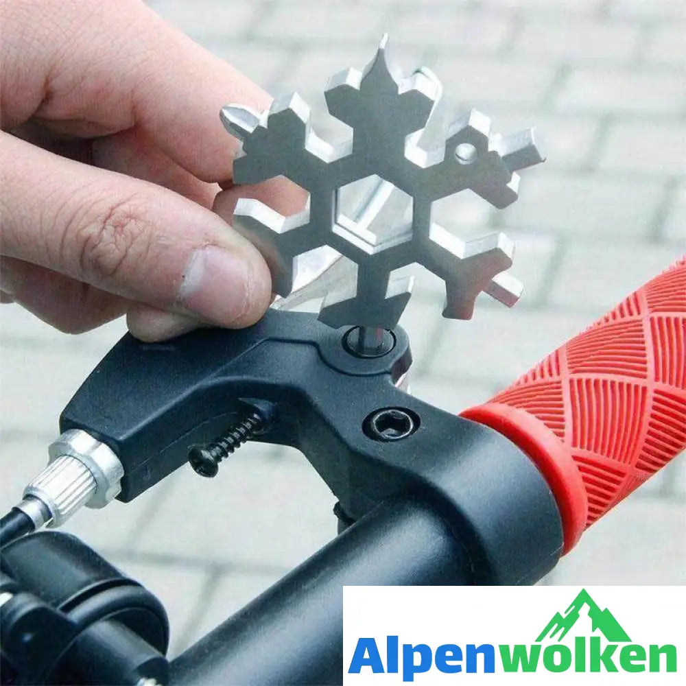 Alpenwolken - Amenitee® 18-in-1 Edelstahl Schneeflocken Mehrfachwerkzeug