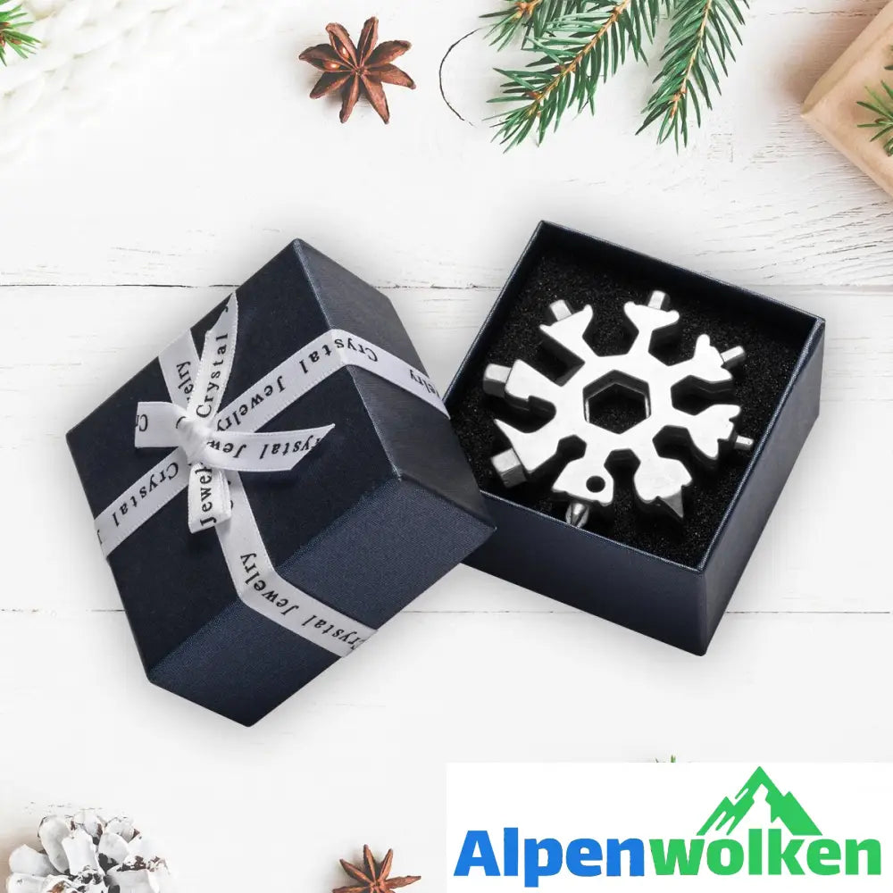 Alpenwolken - Amenitee® 18-in-1 Edelstahl Schneeflocken Mehrfachwerkzeug