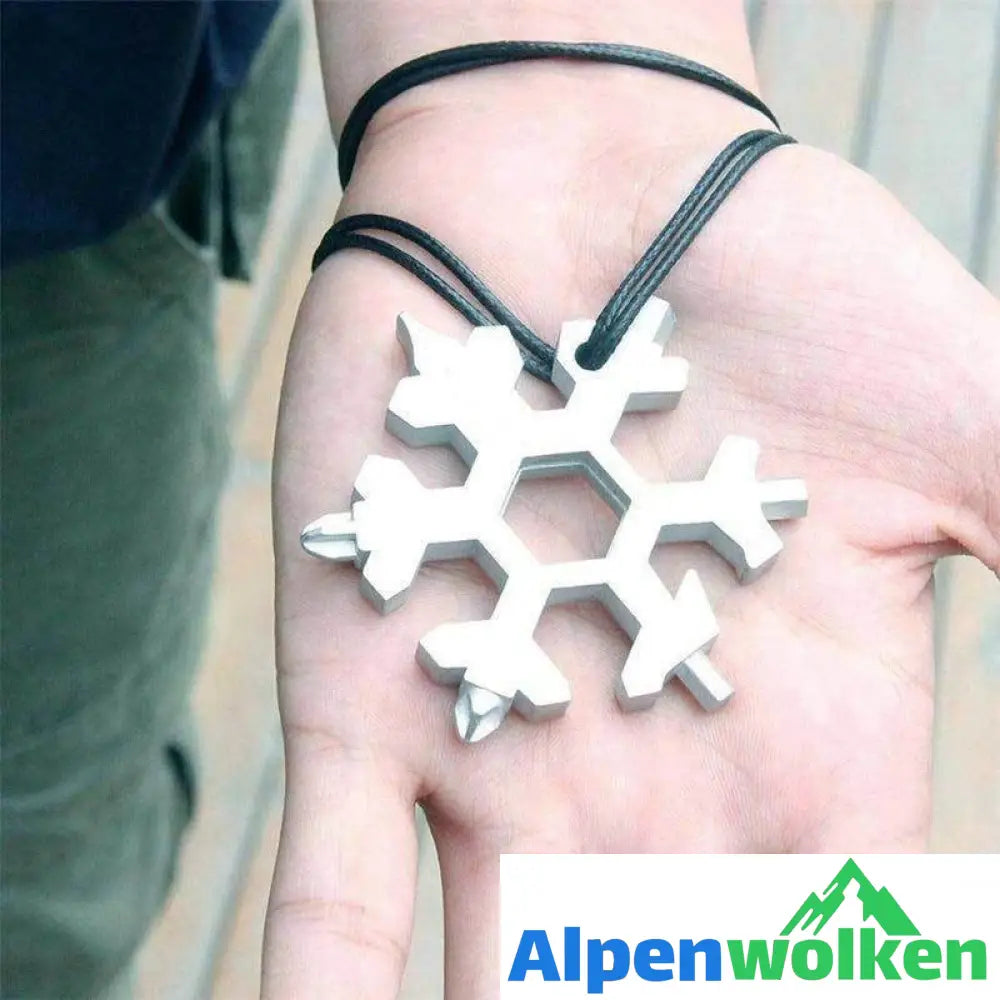 Alpenwolken - Amenitee® 18-in-1 Edelstahl Schneeflocken Mehrfachwerkzeug