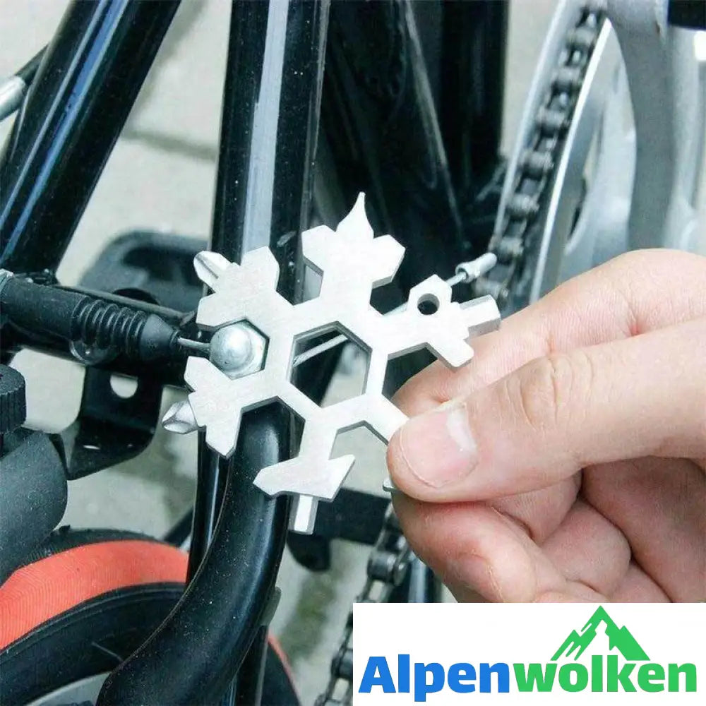 Alpenwolken - Amenitee® 18-in-1 Edelstahl Schneeflocken Mehrfachwerkzeug