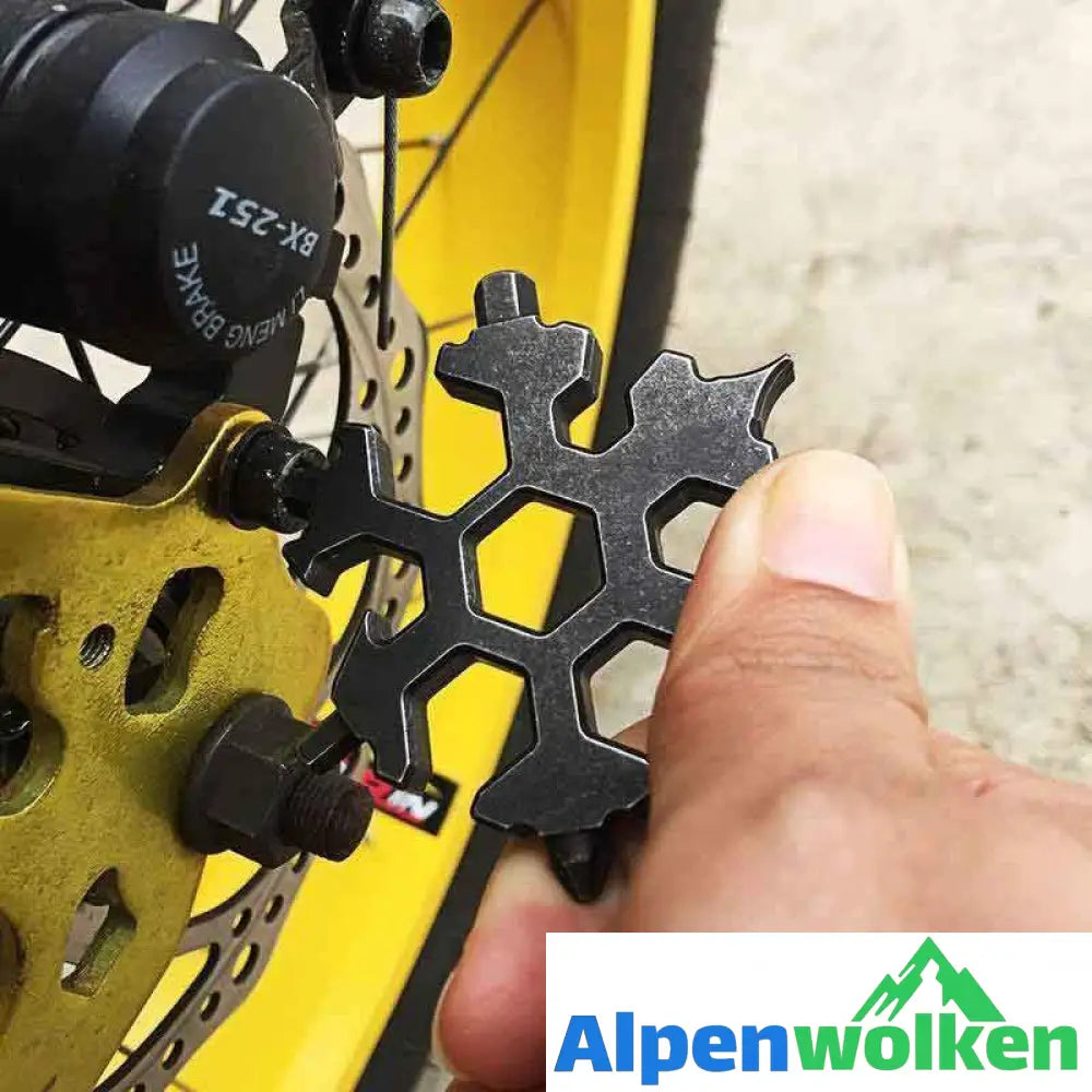 Alpenwolken - Amenitee® 18-in-1 Edelstahl Schneeflocken Mehrfachwerkzeug