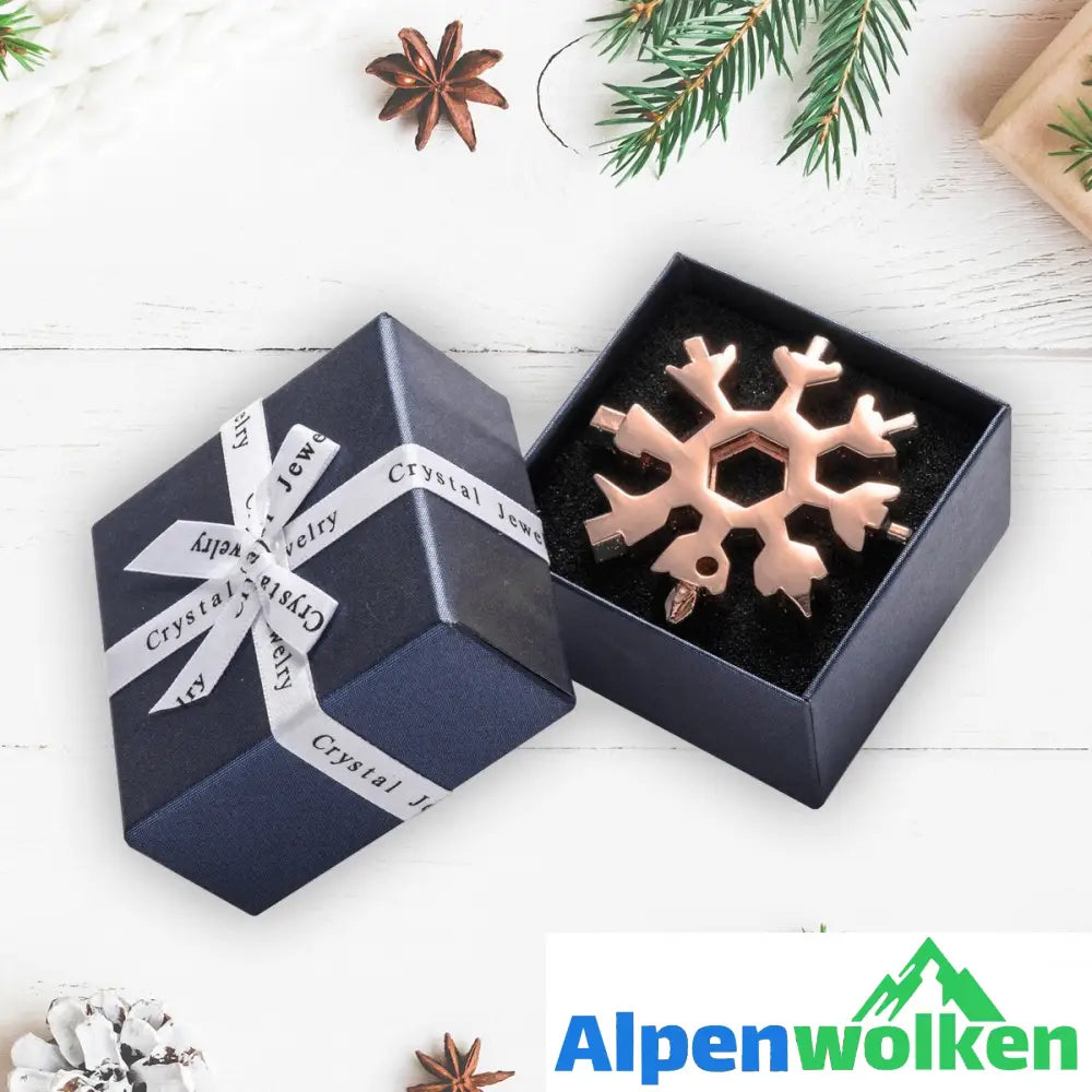 Alpenwolken - Amenitee® 18-in-1 Edelstahl Schneeflocken Mehrfachwerkzeug