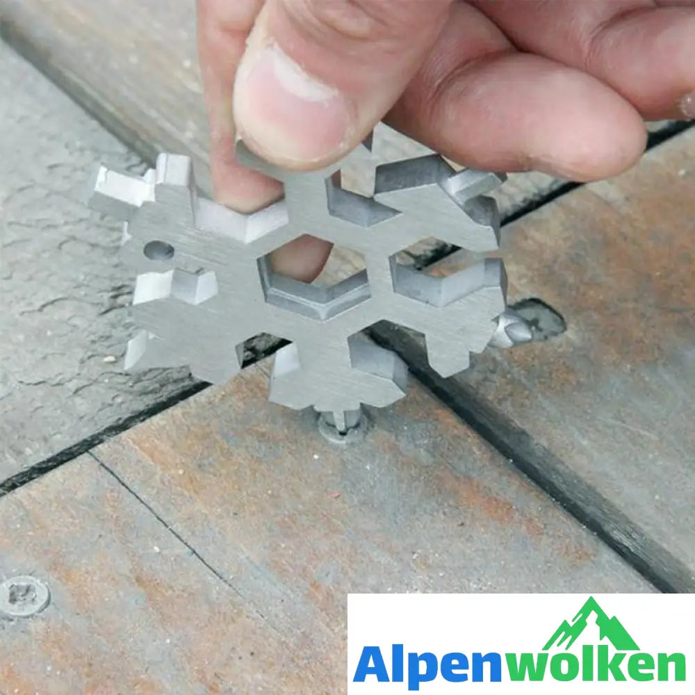 Alpenwolken - Amenitee® 18-in-1 Edelstahl Schneeflocken Mehrfachwerkzeug