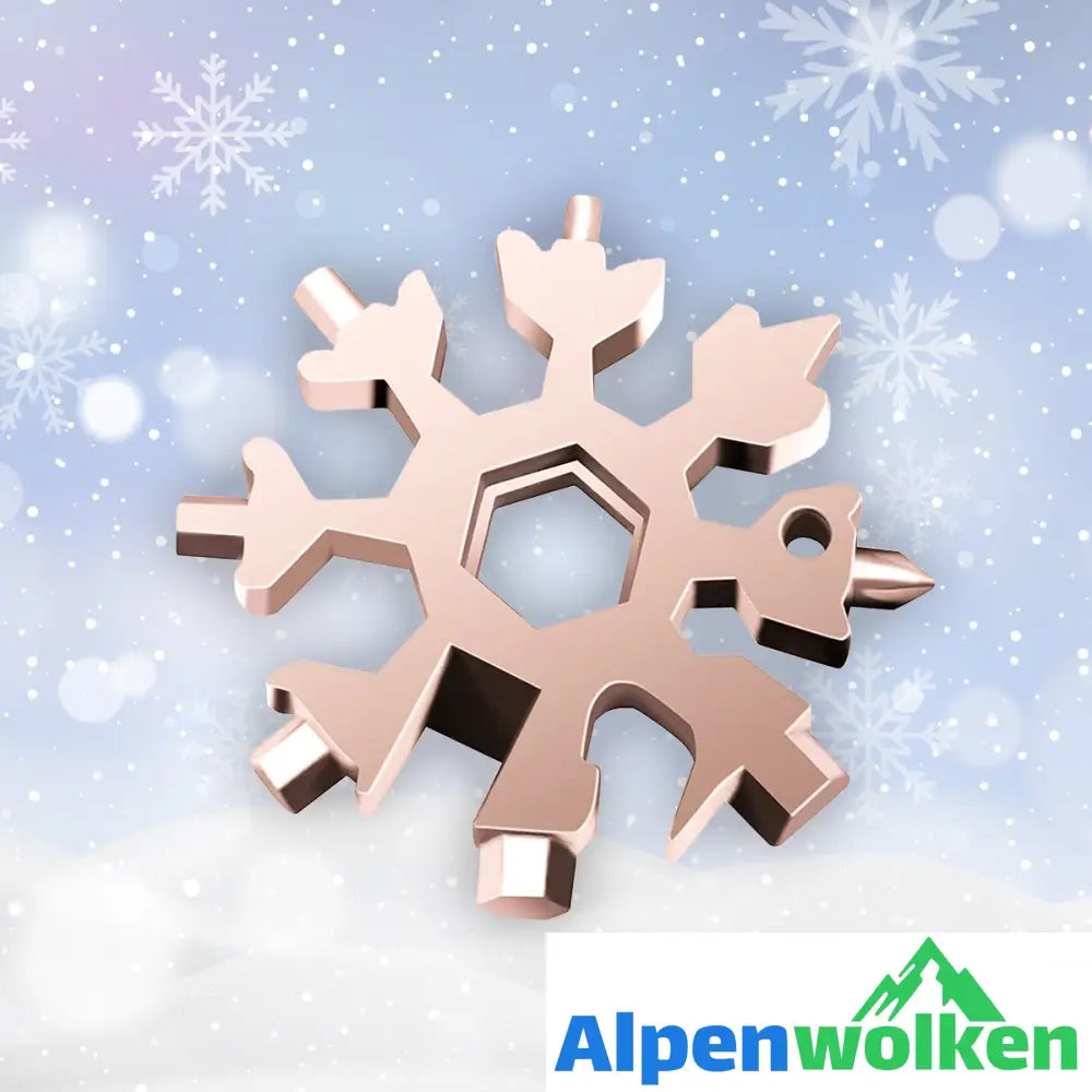 Alpenwolken - Amenitee® 18-in-1 Edelstahl Schneeflocken Mehrfachwerkzeug