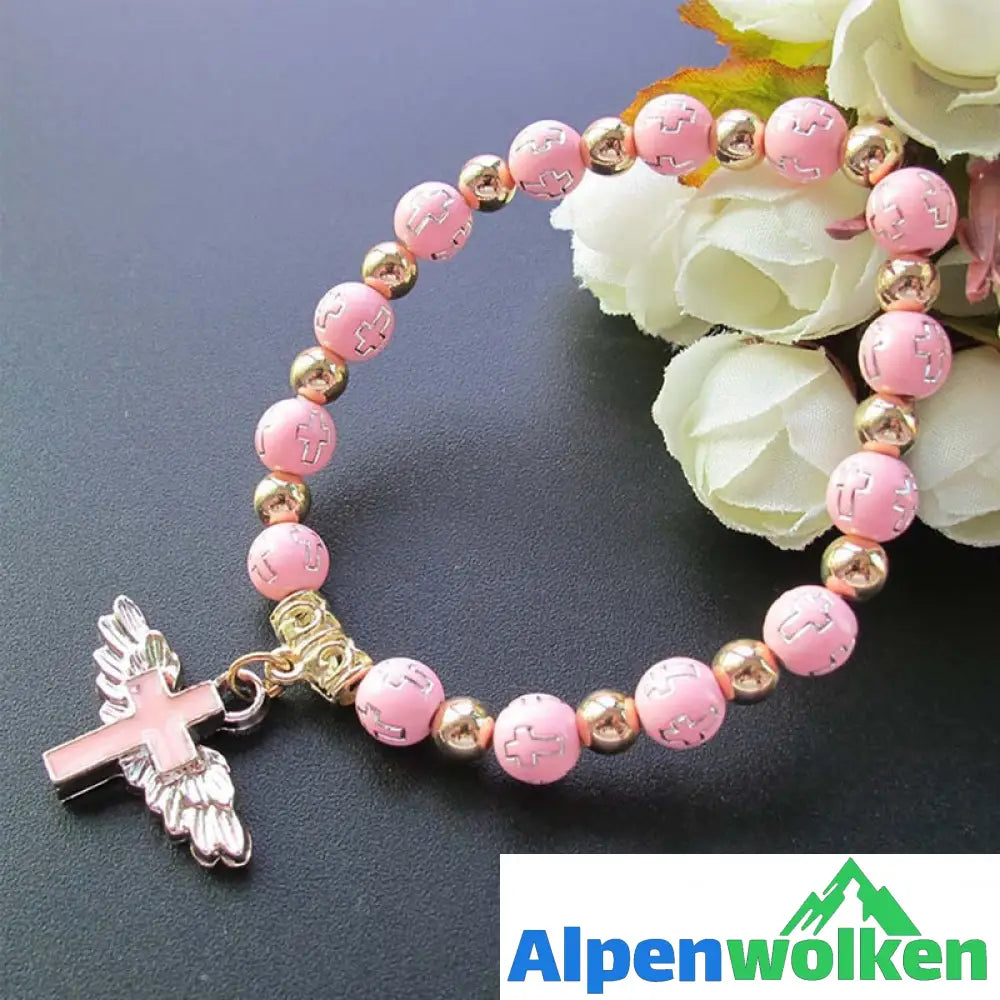 Alpenwolken - Angel Wing Cross Bracelet