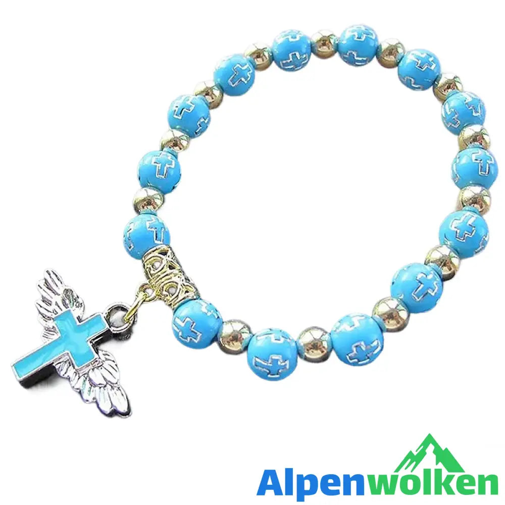 Alpenwolken - Angel Wing Cross Bracelet