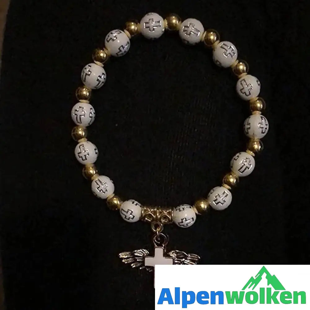 Alpenwolken - Angel Wing Cross Bracelet