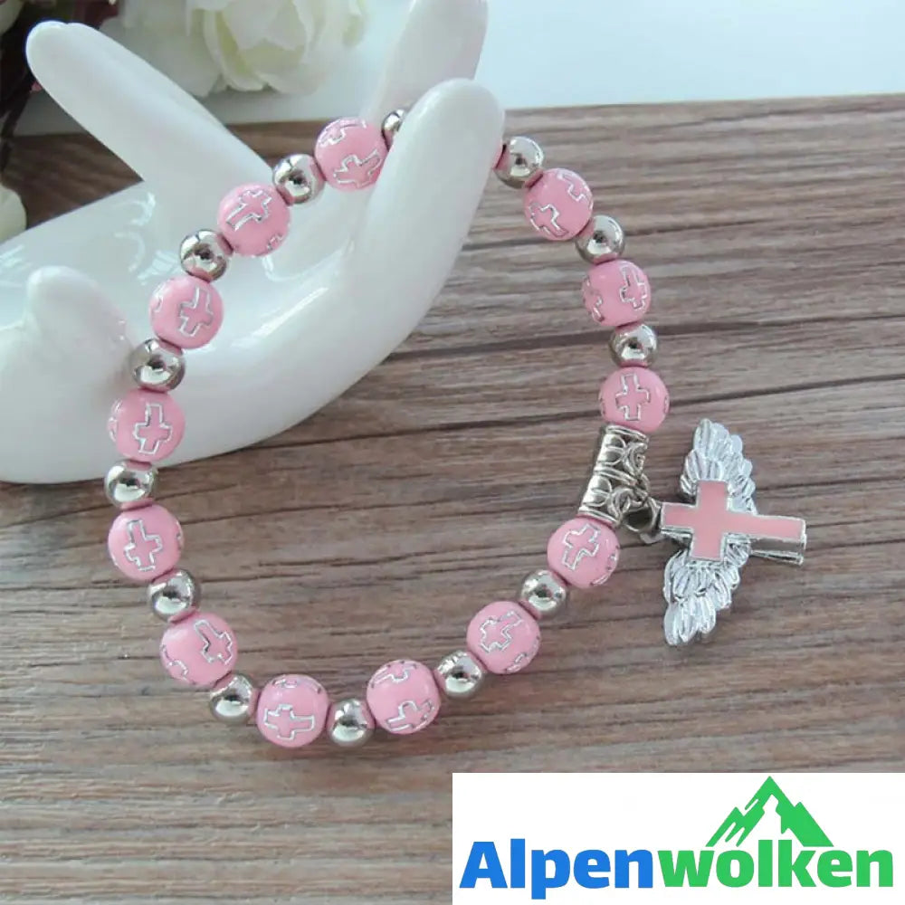 Alpenwolken - Angel Wing Cross Bracelet