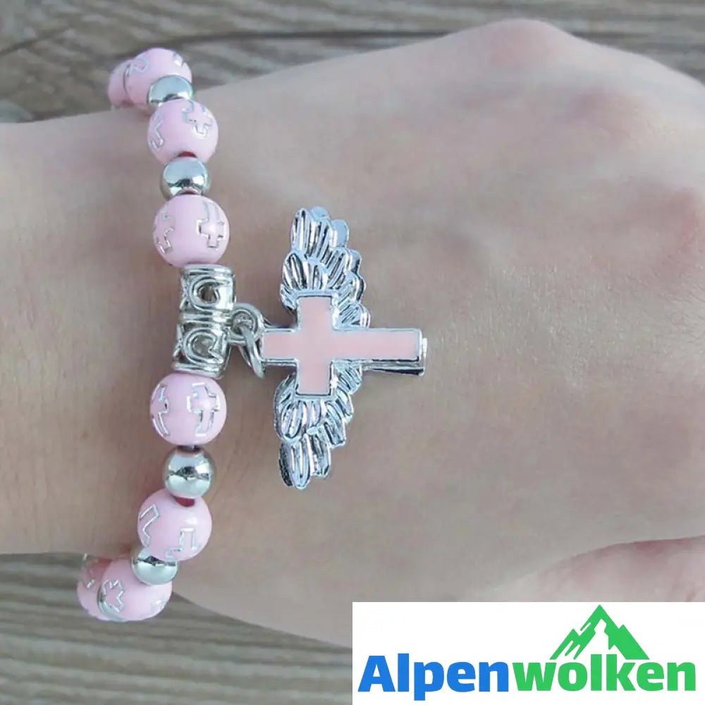 Alpenwolken - Angel Wing Cross Bracelet