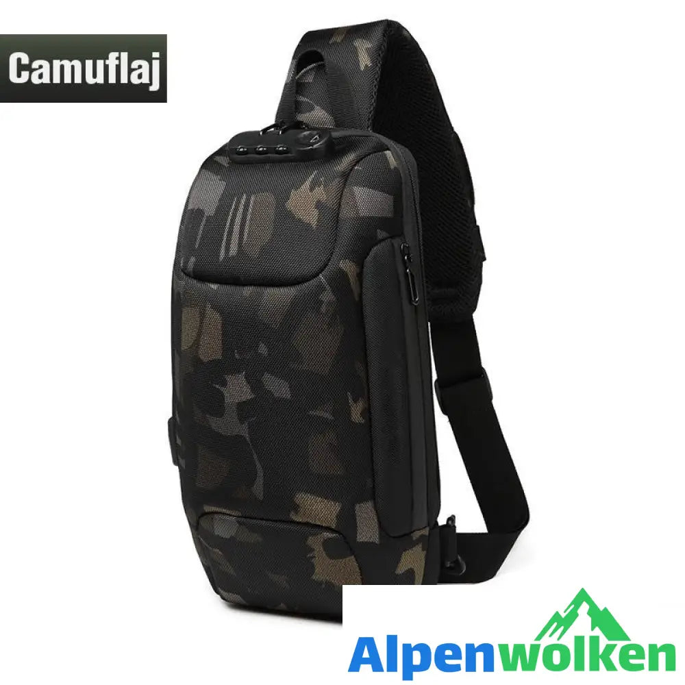 Alpenwolken - Anti-Diebstahl-Rucksack Mit 3-stelligem Schloss