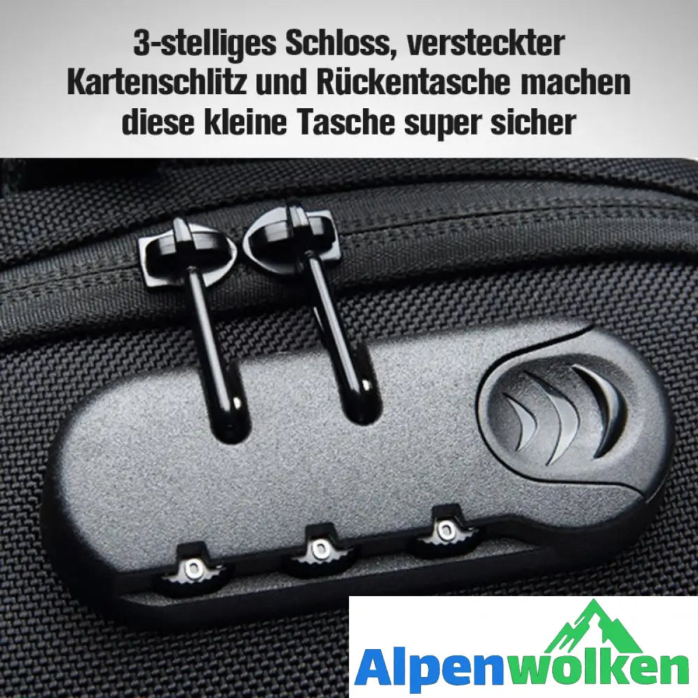 Alpenwolken - Anti-Diebstahl-Rucksack Mit 3-stelligem Schloss