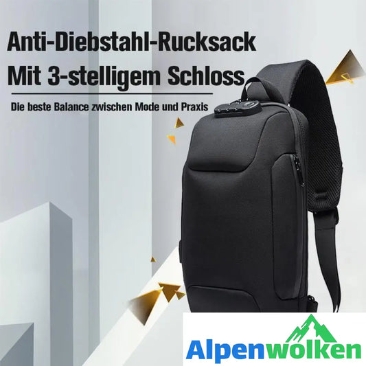 Alpenwolken - Anti-Diebstahl-Rucksack Mit 3-stelligem Schloss