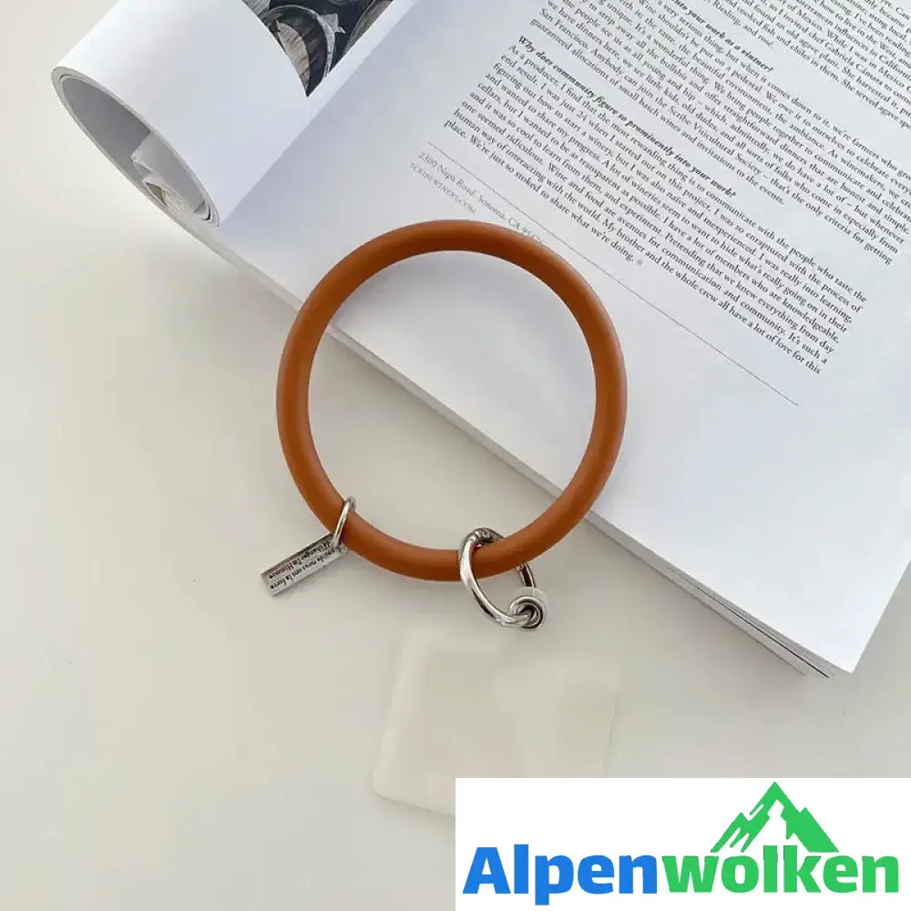 Alpenwolken - Anti-Drop Handy Ring braun