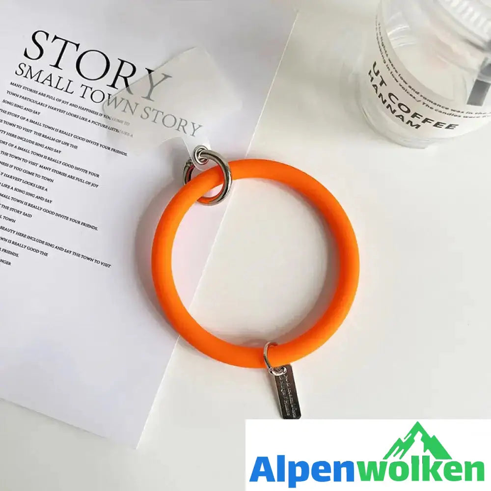 Alpenwolken - Anti-Drop Handy Ring orange