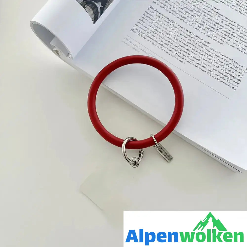 Alpenwolken - Anti-Drop Handy Ring weinrot