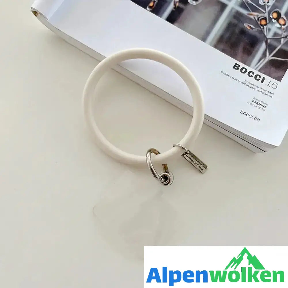 Alpenwolken - Anti-Drop Handy Ring weiß