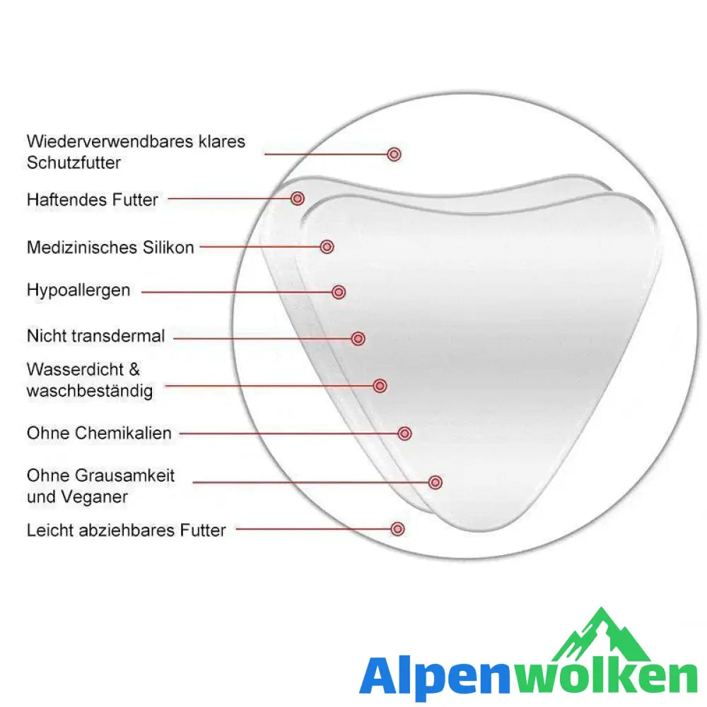 Alpenwolken - Anti-Falten-wiederverwendbares Silikon-Pflegepolster