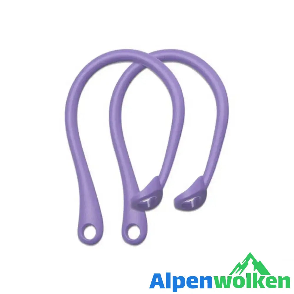 Alpenwolken - Anti-Loss Ohrhaken Ohrhörer für Airpod Halter 3 Stück lila