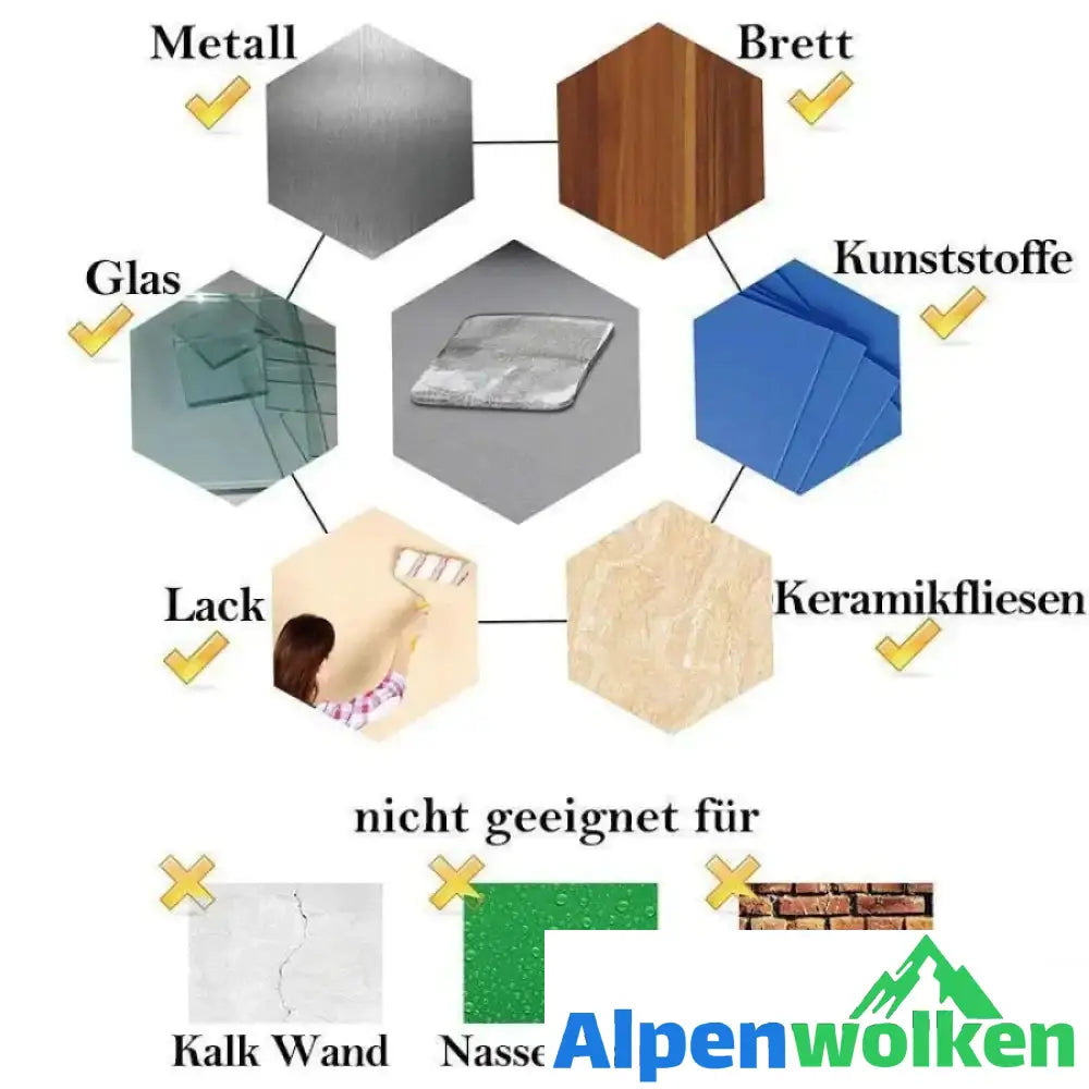 Alpenwolken - Anti-Rutsch Gel-Pads zum Aufkleben