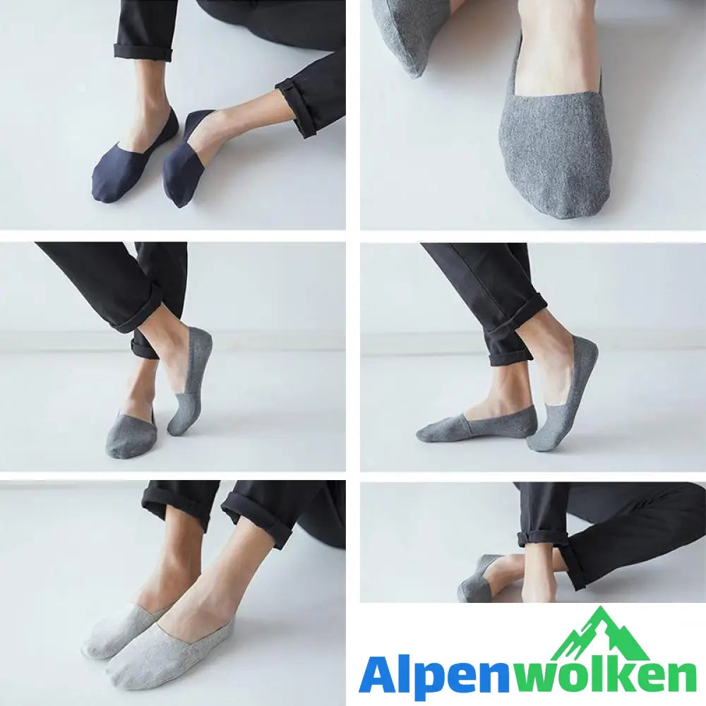 Alpenwolken - Anti-Rutsch Socken für Männer (3 Paar / 6 Paar)