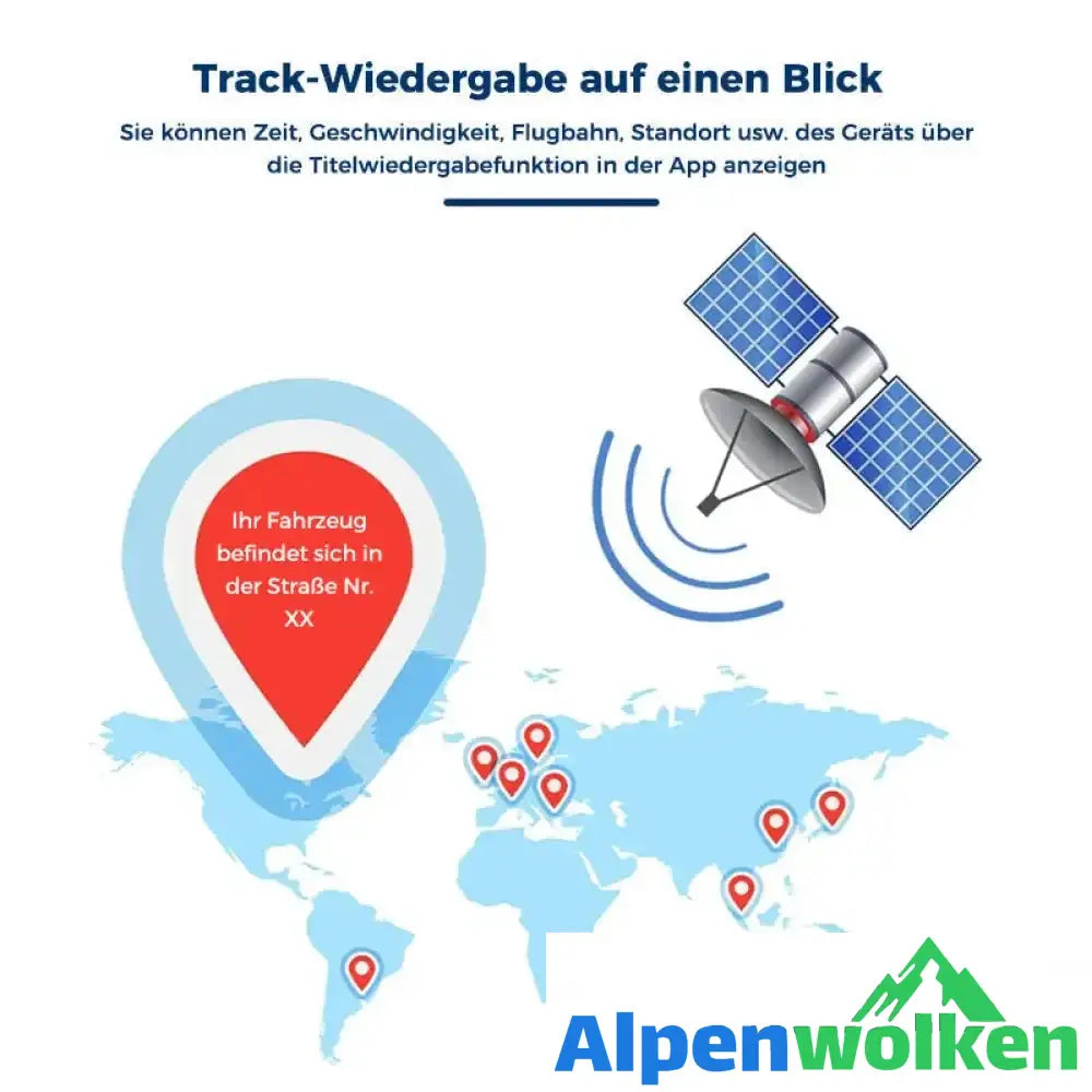 Alpenwolken - Anti-verlorener GPS-Tracker, starke magnetische Fahrzeugverfolgung