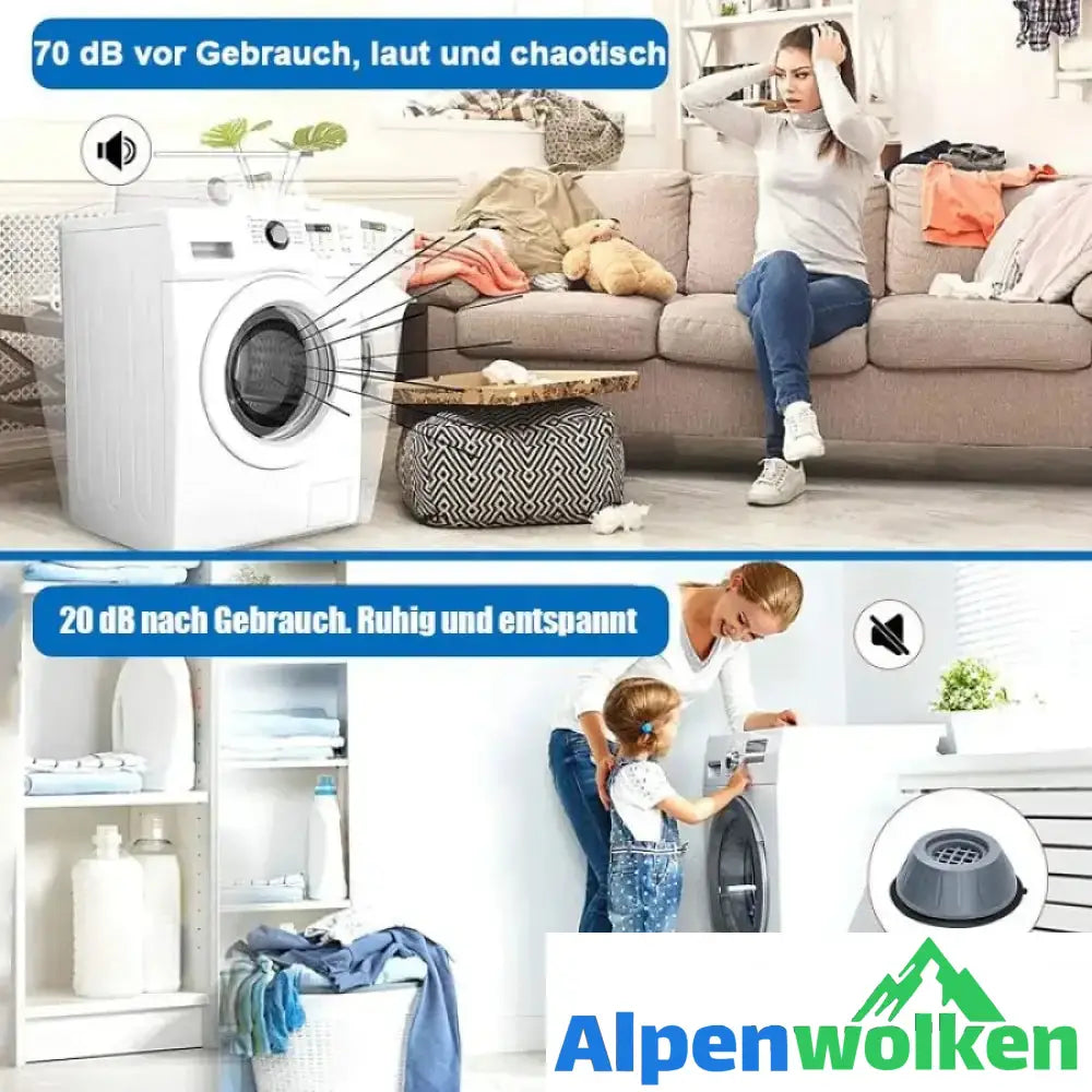 Alpenwolken - Anti-Vibrations-Waschmaschinenunterstützung