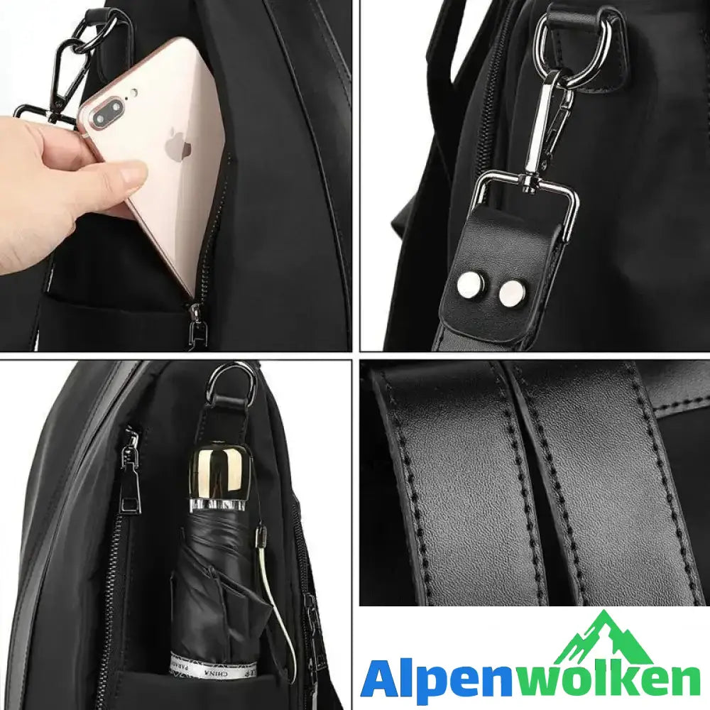 Alpenwolken - Antidiebstahle Doppelschultertasche