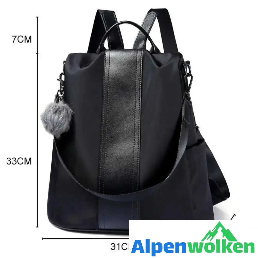 Alpenwolken - Antidiebstahle Doppelschultertasche