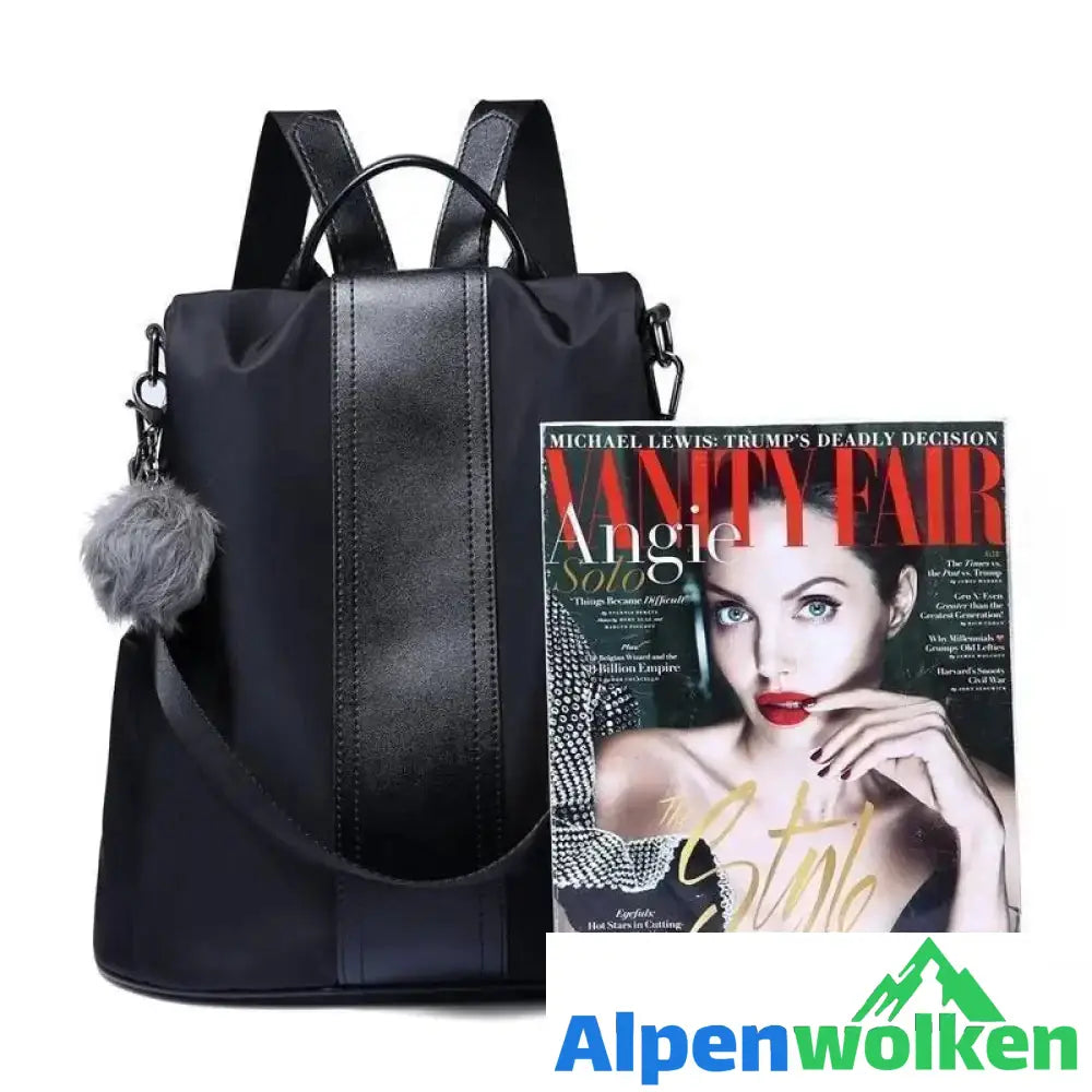 Alpenwolken - Antidiebstahle Doppelschultertasche